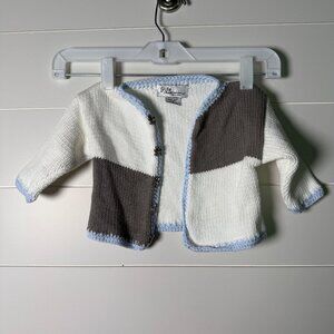 Gita Accessories Inc New York, Baby Sweater with Teddy Bear Buttons, S 6-12 MOS